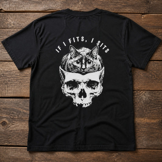 I Fits T-Shirt flat lay, black