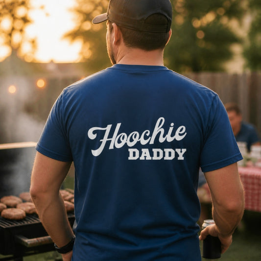 Hoochie Daddy T-Shirt worn, blue