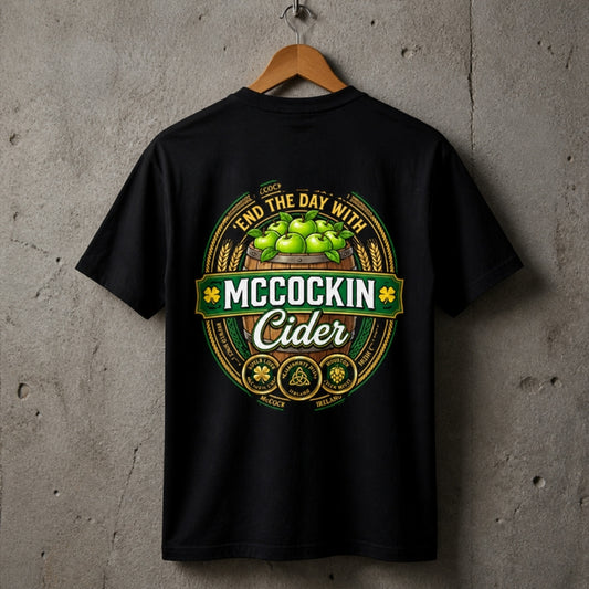 McCockin T-Shirt on hanger, black
