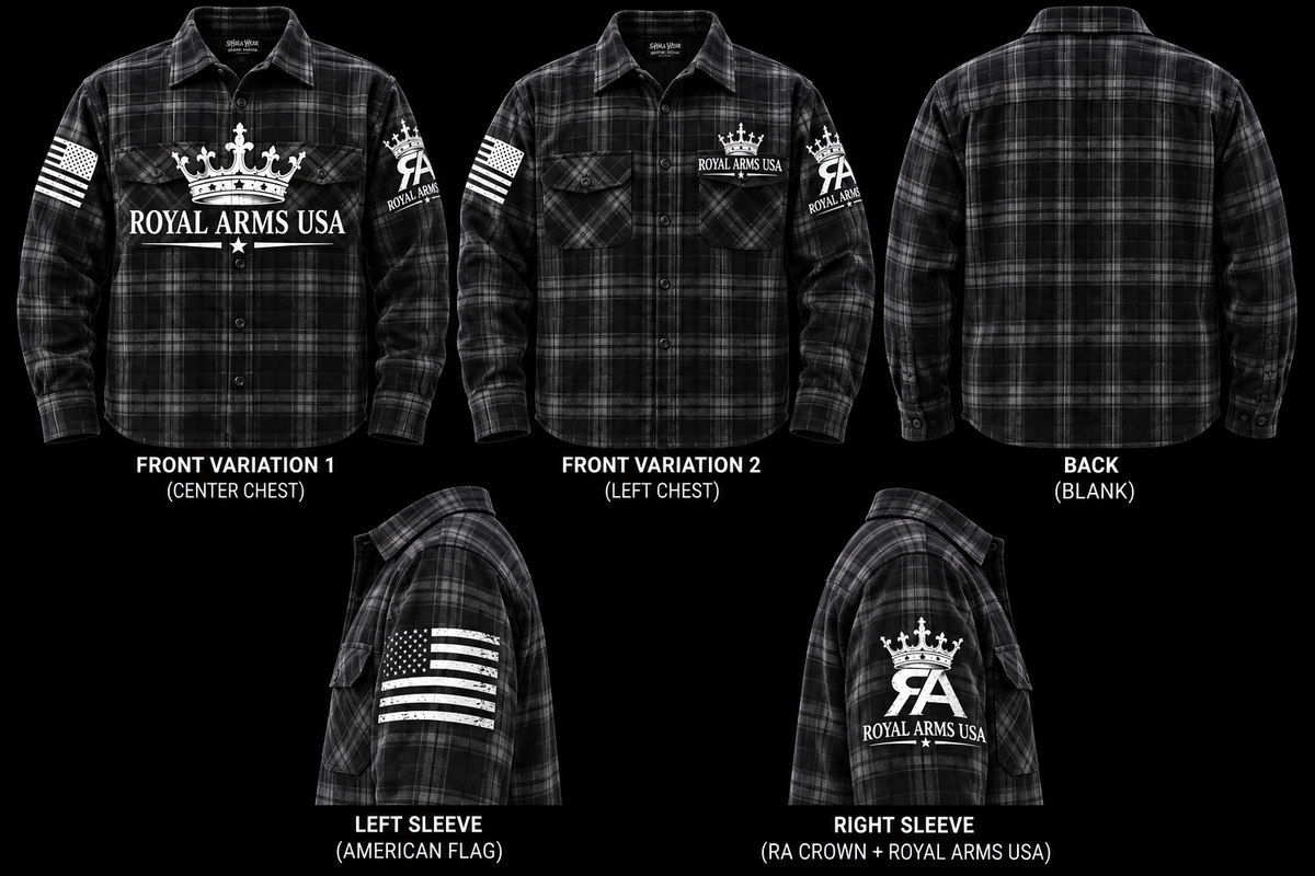 Royal Arms USA Flannel - Black