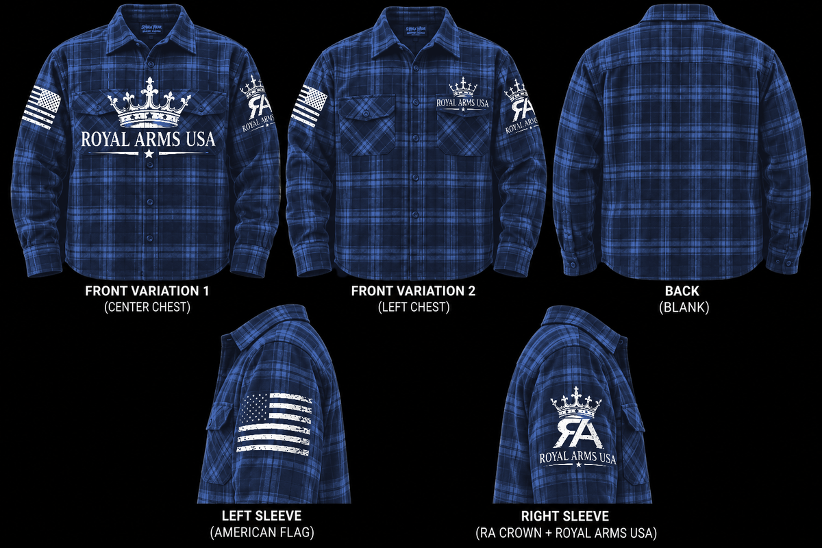 Royal Arms USA Flannel - Blue