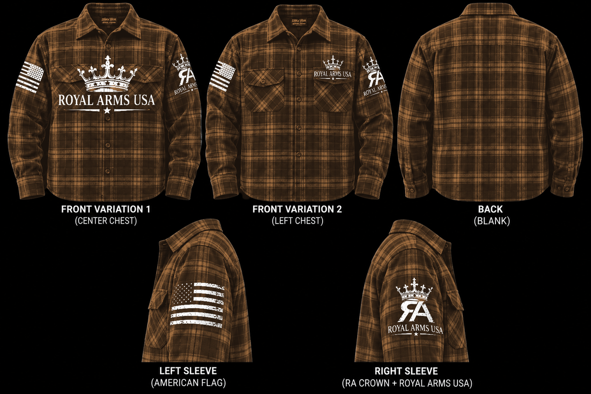 Royal Arms USA Flannel - Brown