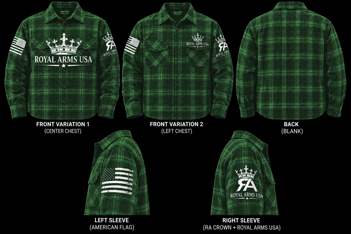 Royal Arms USA Flannel - Green