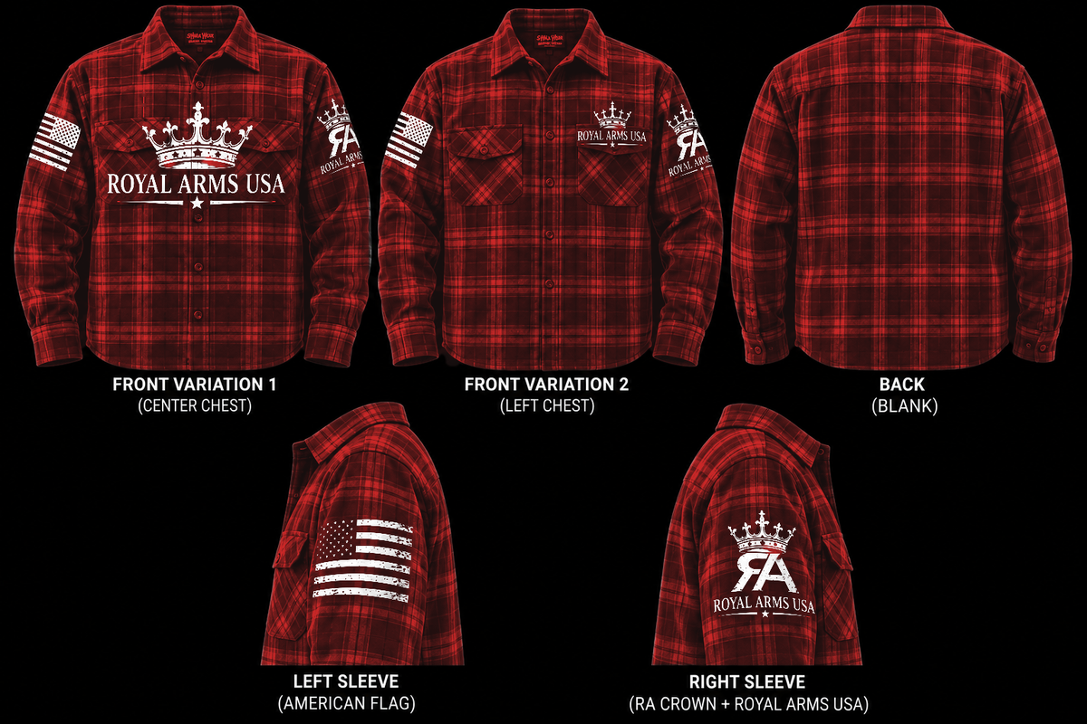 Royal Arms USA Flannel - Red