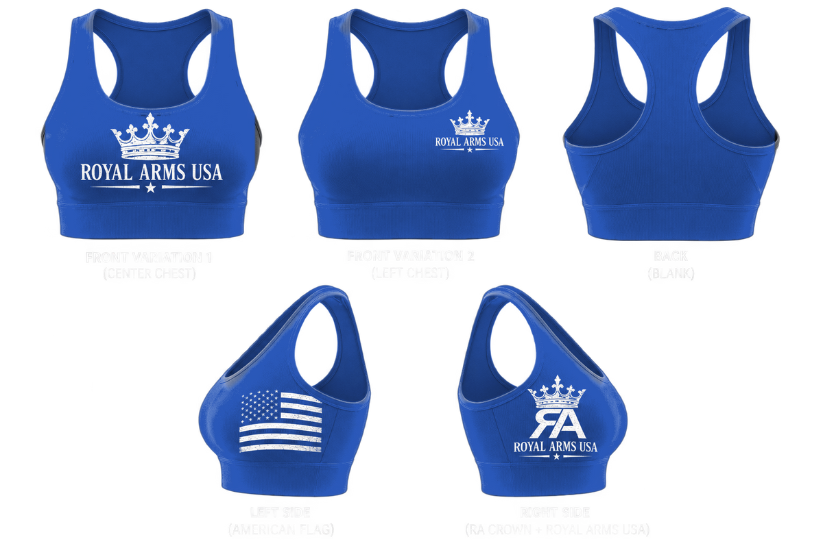 Royal Arms USA Sports Bra - Blue