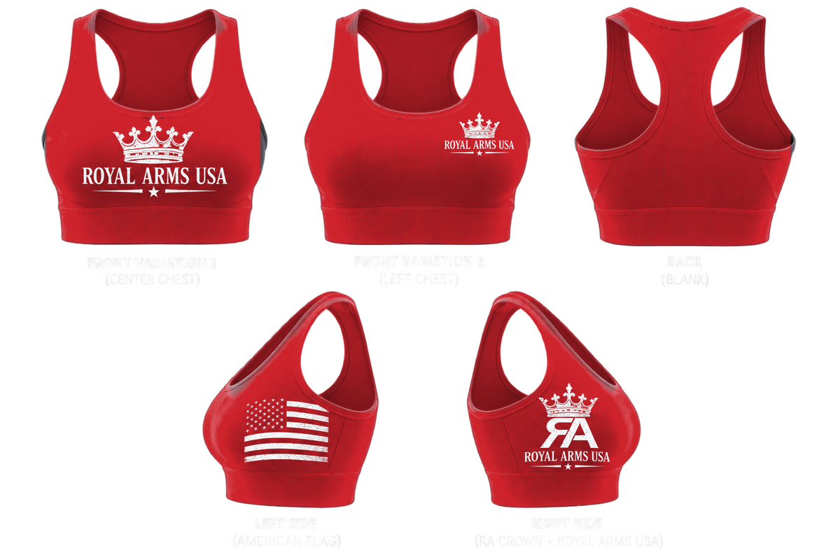 Royal Arms USA Sports Bra - Red