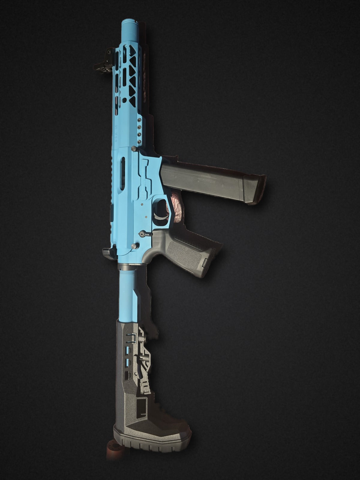 Custom Cerakote pistol caliber carbine - blue finish