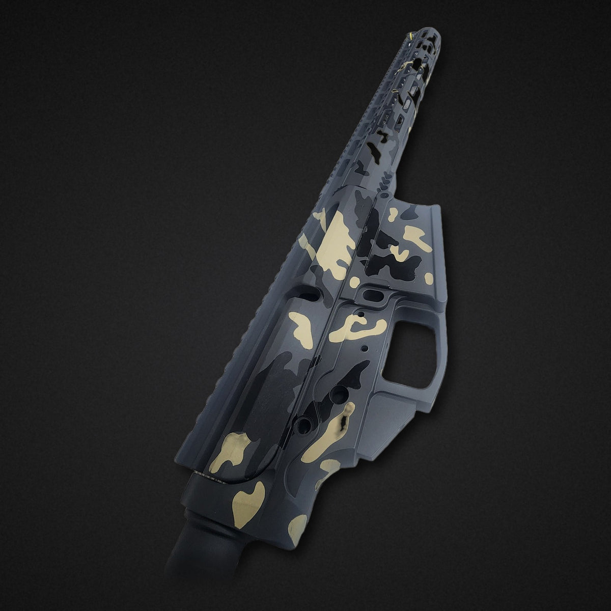Custom Cerakote AR-15 - multicam black camo pattern