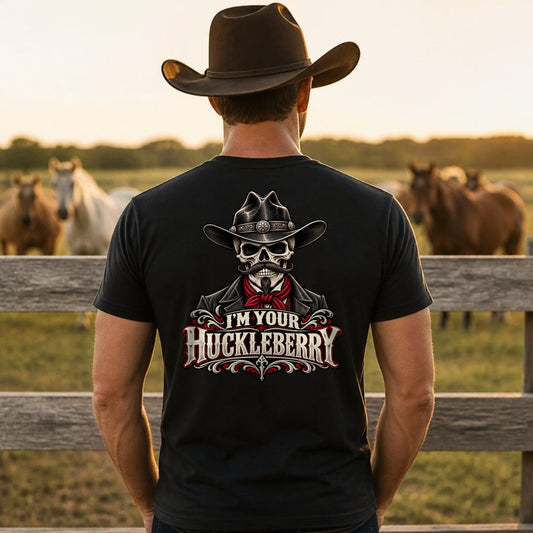 I'm Your Huckleberry T-Shirt worn, black