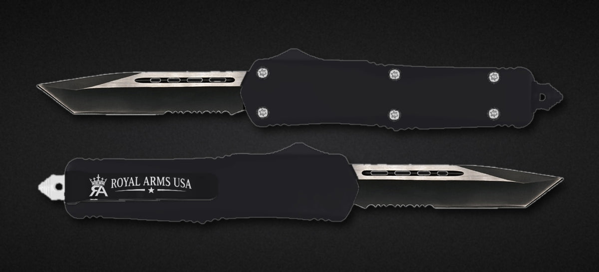 Hunter OTF knife - Black handle