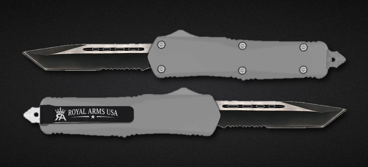 Hunter OTF knife - Grey handle