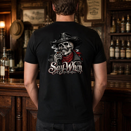 Say When T-Shirt worn, black